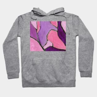 Purple Rose Pink Abstract Art Hoodie